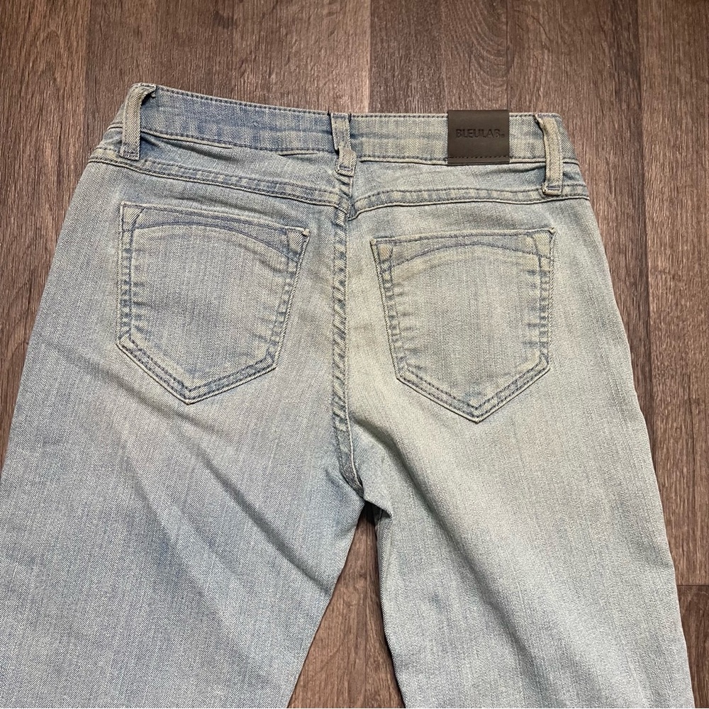 BleuLab Reversible 2 in 1 Jeans Boot Cut Leg Jeans Light / Medium Blue Sz 25 - Picture 11 of 11